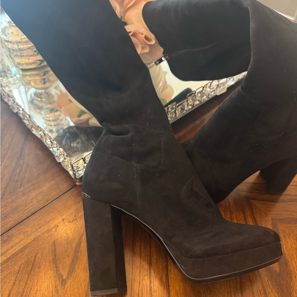 Calvin Klein Black Heeled Boots